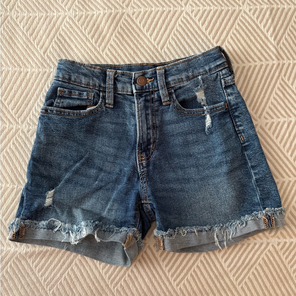 Denim Distressed Girls Shorts